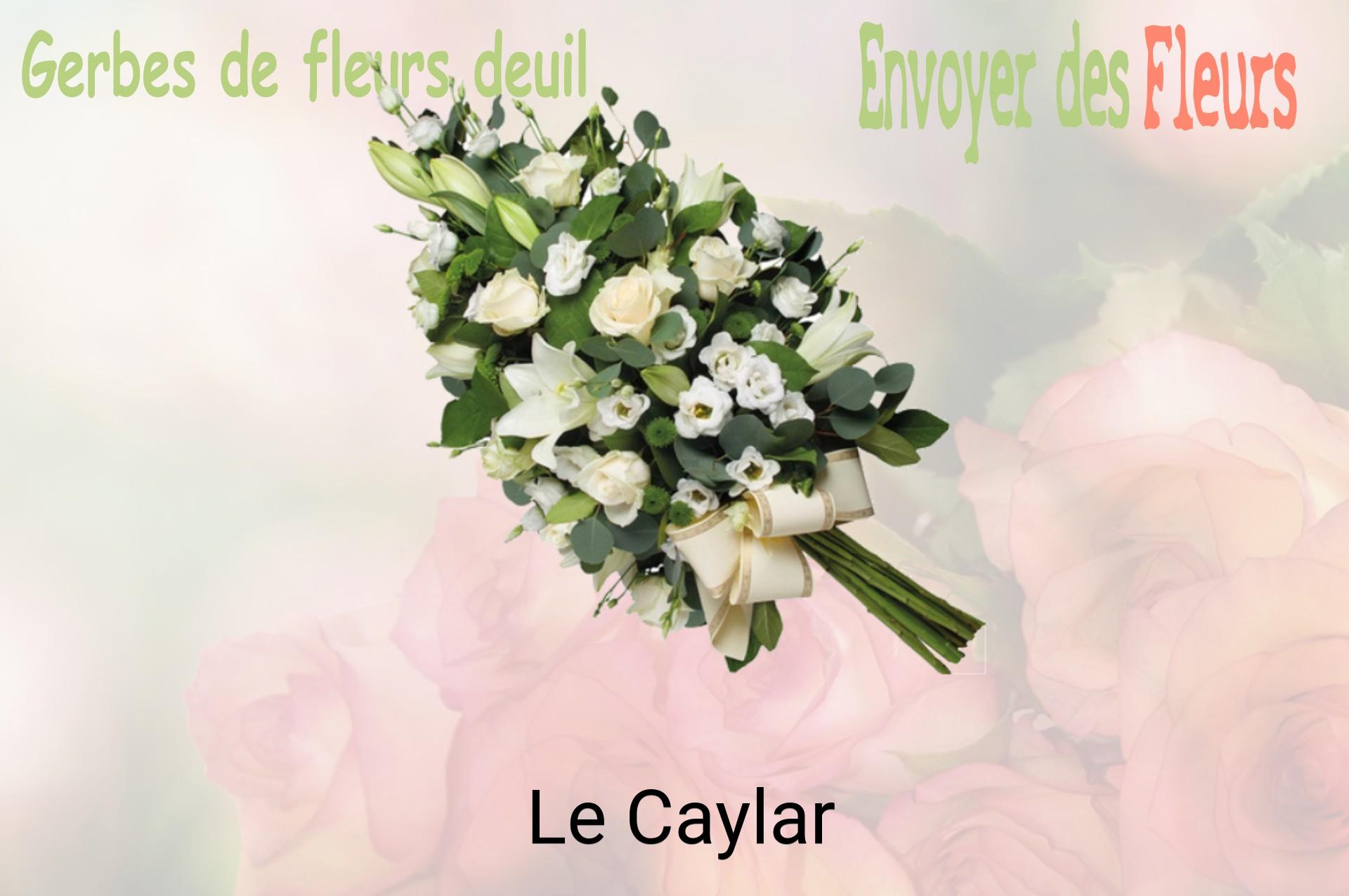 Gerbe de fleurs de deuil livrée à Le Caylar
